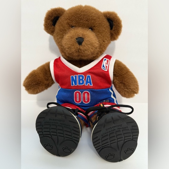 Build-A-Bear Stuffed Animal wearing matching NBA Jersey, Shorts and Sketchers - Picture 7 of 16